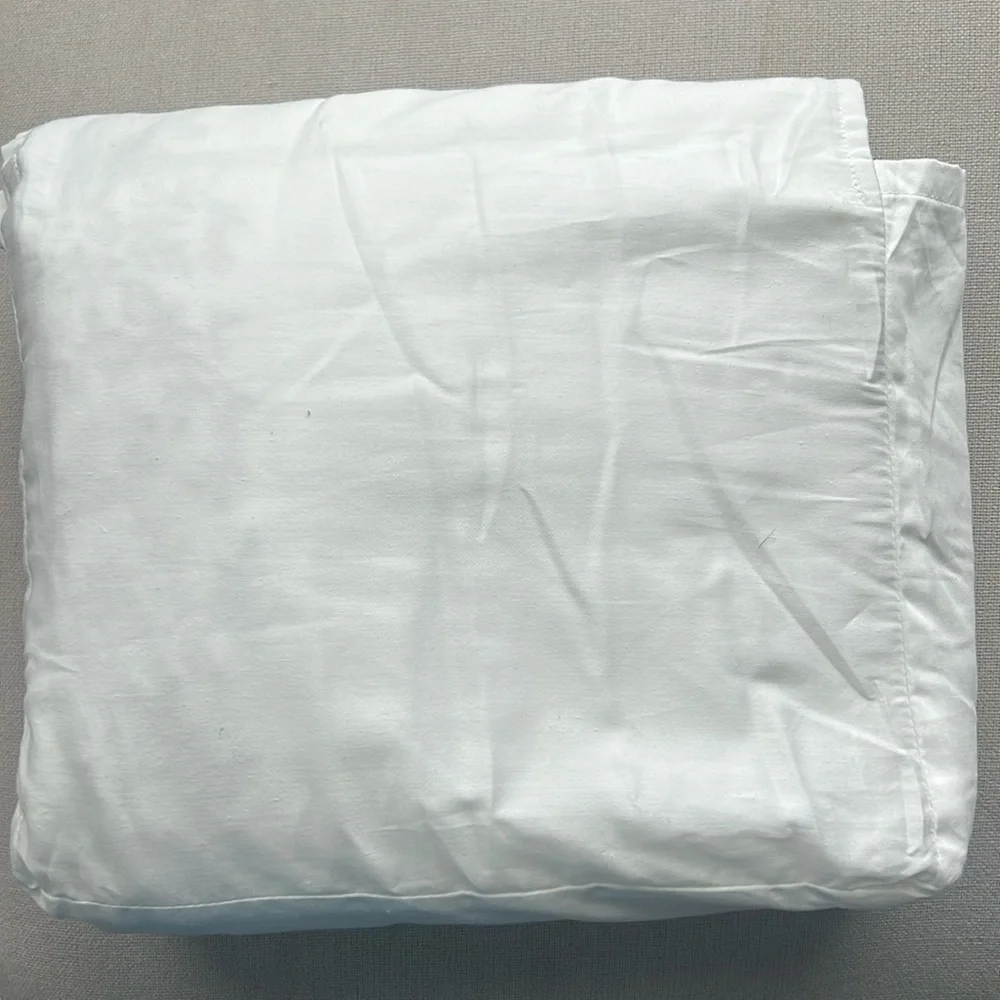 Ralph Lauren Eloise Embroidery Organic Cotton Duvet in Platinum Full/Queen NWT
